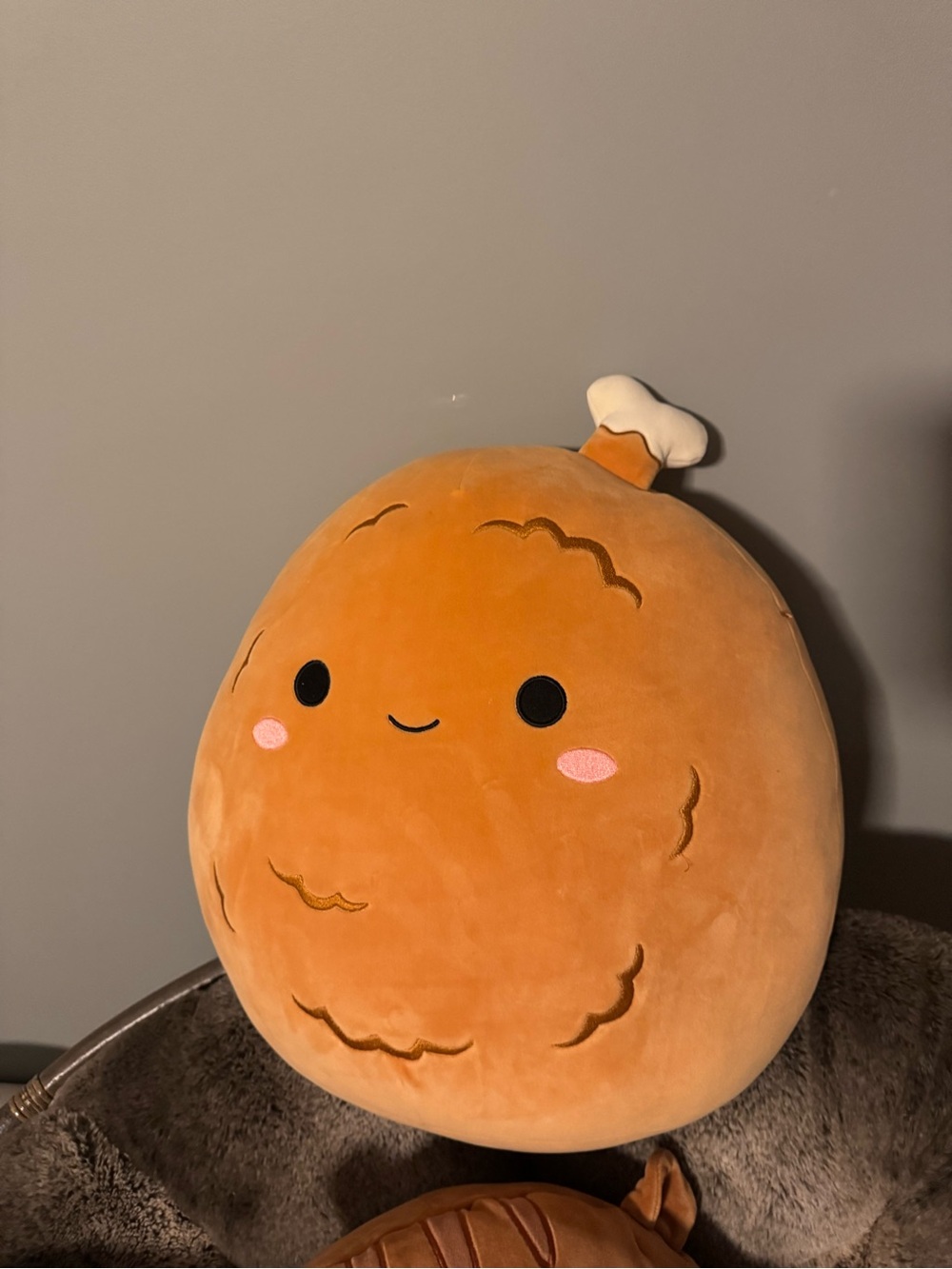 Squishmallows Orange Chicken Drumstick Plush Pillow